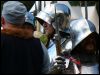 Sptmittelalterliche Soldaten im Harnisch