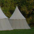 Rekonstruiertes Zelt aus Leinen