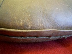 Detail der Sohle mit eingenhtem Streifen