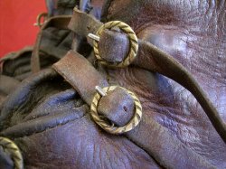 Detail der Schnallen und Riemen