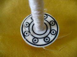 Aufsicht der Spinnwirtel aus Bein