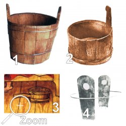 1:Daubeneimer,Freiburg,2:Gebttch. Gef, Lbeck, 14Jd,3: Bettfanne, 15Jd, 4:Zuber, 15Jd