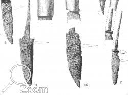 Klingen aus den Messerfunden aus Schleswig