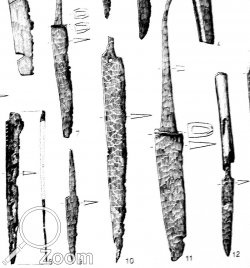 Klingenfunde aus Schleswig, 12-14.Jhd.