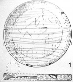 Schneidbrettchen mit Schnittspuren, Latrinenfund, Bad Windsheim, Mittelfranken