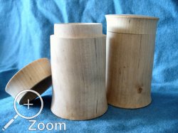 Konische gedrechselte Holzdosen nach Funden aus Bad Windsheim uvm.