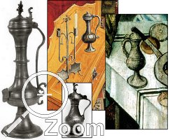 Verschiedene grosse Schlanke kannen (Kanne des Hunz Has, Gemlde aus Sddeutschland und Oberrhein)