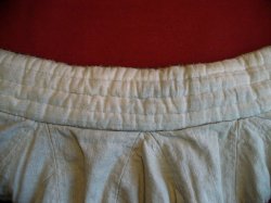 Detail der Ftterung aus Leinen mit Rohbaumwollfllung