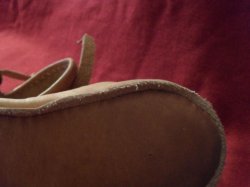 Detail der Sohle mit Biese