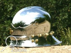 Italienischer Schaller fr den Export mit aufschlchtigem Visier und Federstutz