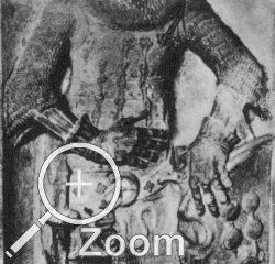 Detail der Grabplatte des Otto von Orlamnde um 1340