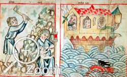 Darstellung von Adam und Eva, mit Spinnrocken, 1350, sterreich, Wien, Staatsbibliothek